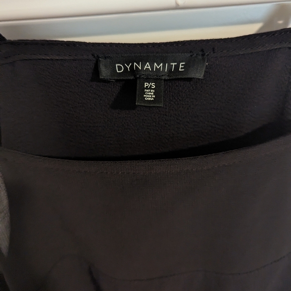 Dark purple Dynamite tunic with chain straps, size small - Picture 2 of 5